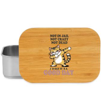 Not in Jail Not Crazy Not Dead Good Day - Lunch Box - silver - Front