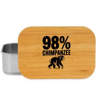 98 % de chimpanzés - Boîte à goûter - argent - Devant