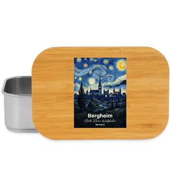 Bergheim Germany Starry Night - Lunch Box - silver - Front