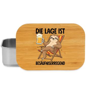 Die Lage Ist Besäufniserregend mit Faultier - Lunch Box - Silber - Vorne