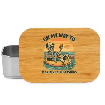 Holiday Humor On My Way To Making Bad Decisions - Lunch Box - silver - Front