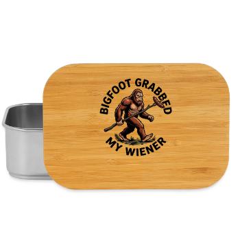 Funny Camping Sasquatch Bigfoot Got My Peni - Lunch Box - silver - Front