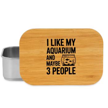 Ich mag mein Aquarium und vielleicht drei Leute - Lunch Box - Silber - Vorne
