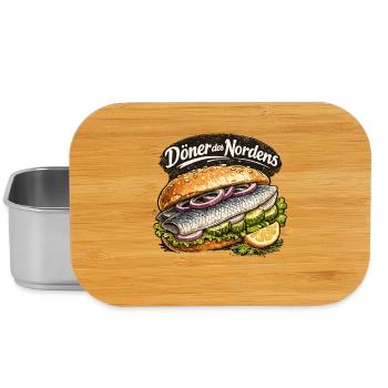  Döner Des Nordens Lustiger Fischbrötchen Spruch - Lunch Box - Silber - Vorne