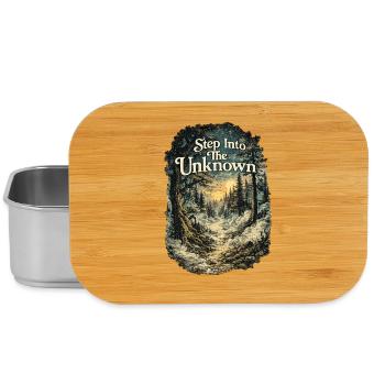 Step Into The Unknown Adventure Forest Nature - Lunch Box - silver - Front
