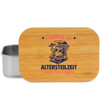 Finally time for coffee in partial retirement - Lunch Box - silver - Front