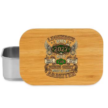 Rente 2027 Legende Ruhestand Retro Kompass - Lunch Box - Silber - Vorne