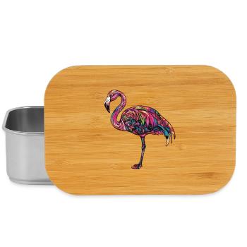 Flamingo Colorful - Lunch Box - silver - Front