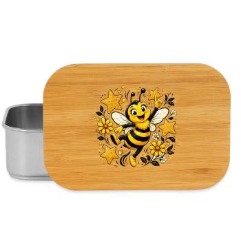 Biene Honig Imker Honigwabe Bienchen Insekt - Lunch Box - Silber - Vorne