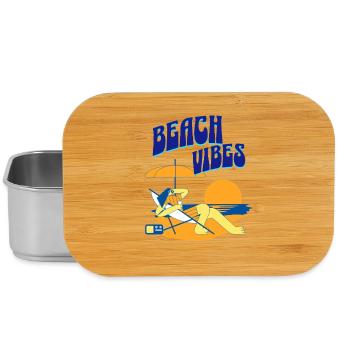 Beach Vibes Lounge Illustration - Lunch Box - silver - Front