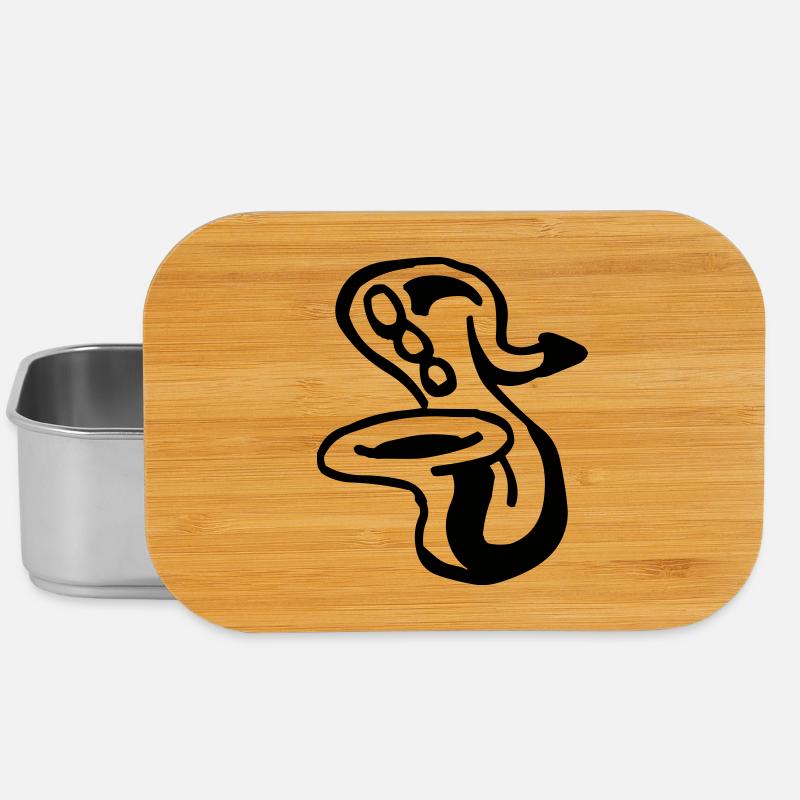 Saxophon - Lunch Box - Silber