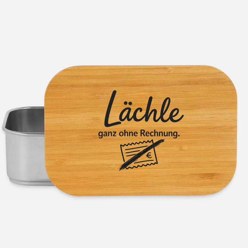 Lächle ganz ohne Rechnung es kostet nichts   - Lunch Box - Silber