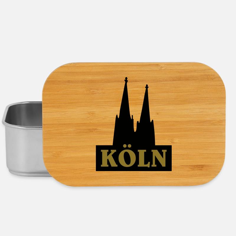 Köln Logo mit dem Kölner Dom - Lunch Box - Silber