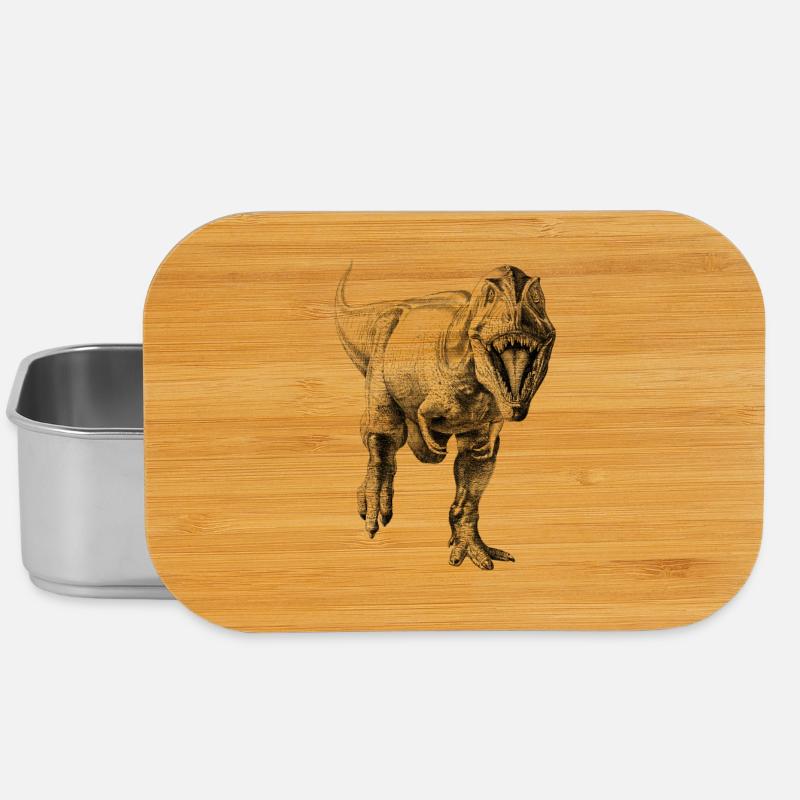 Dinosaur - Lunch Box - silver