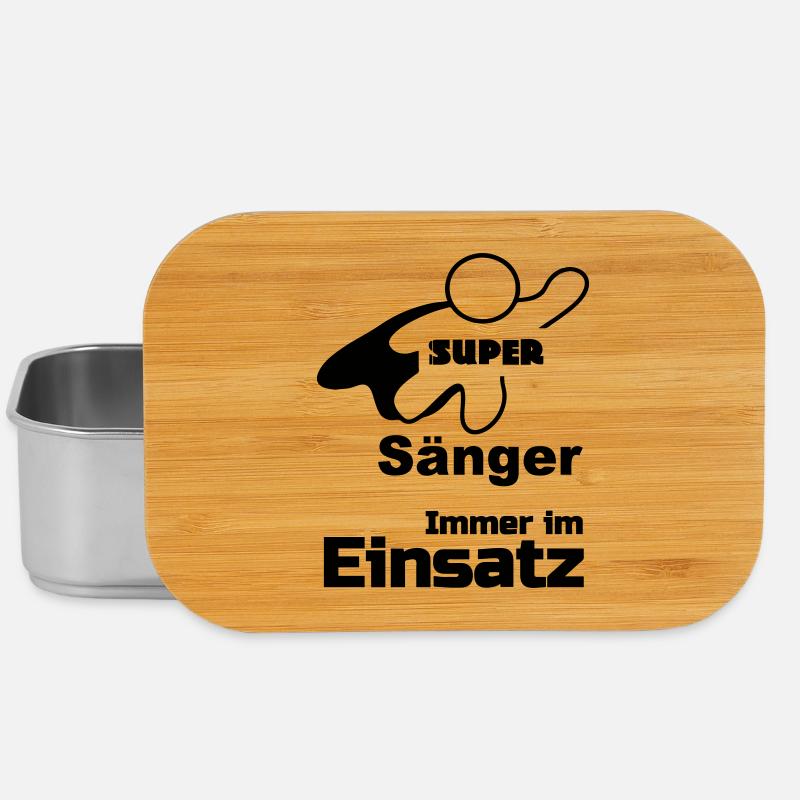 Super Sänger, Musik,Berufe, Sprüche, Geschenk - Lunch Box - Silber