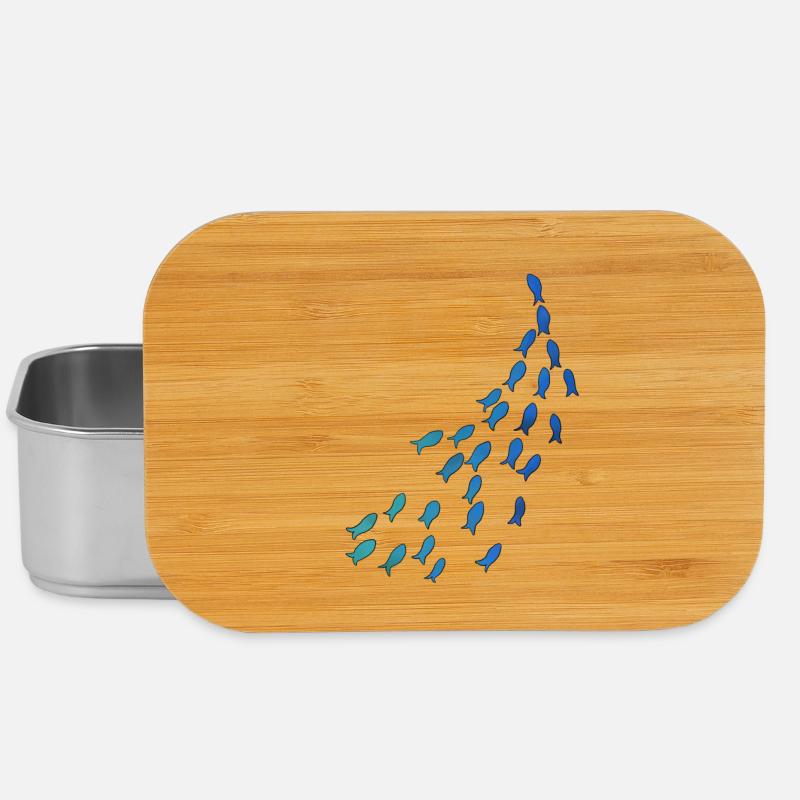 Fischschwarm - Lunch Box - Silber