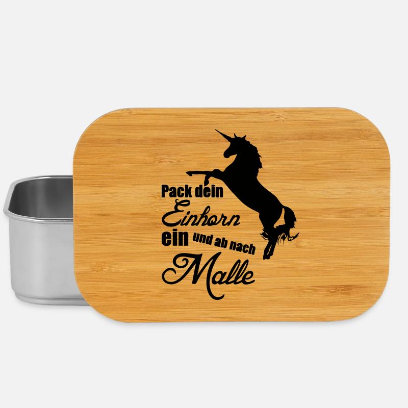 Einhorn Urlaub Mallorca Geschenk - Lunch Box - Silber