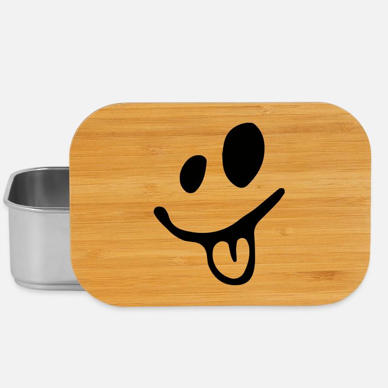lachendes Gesicht zeigt dir die Zunge - Lunch Box - Silber