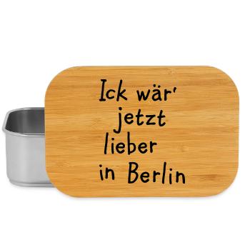 Ick wär' jetzt lieber in Berlin - Lunch Box - Silber - Vorne