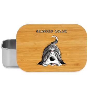 Verspielter Bearded Collie - Lunch Box - Silber - Vorne