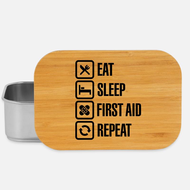 Eat Sleep First Aid Repeat - Lunch Box - Silber