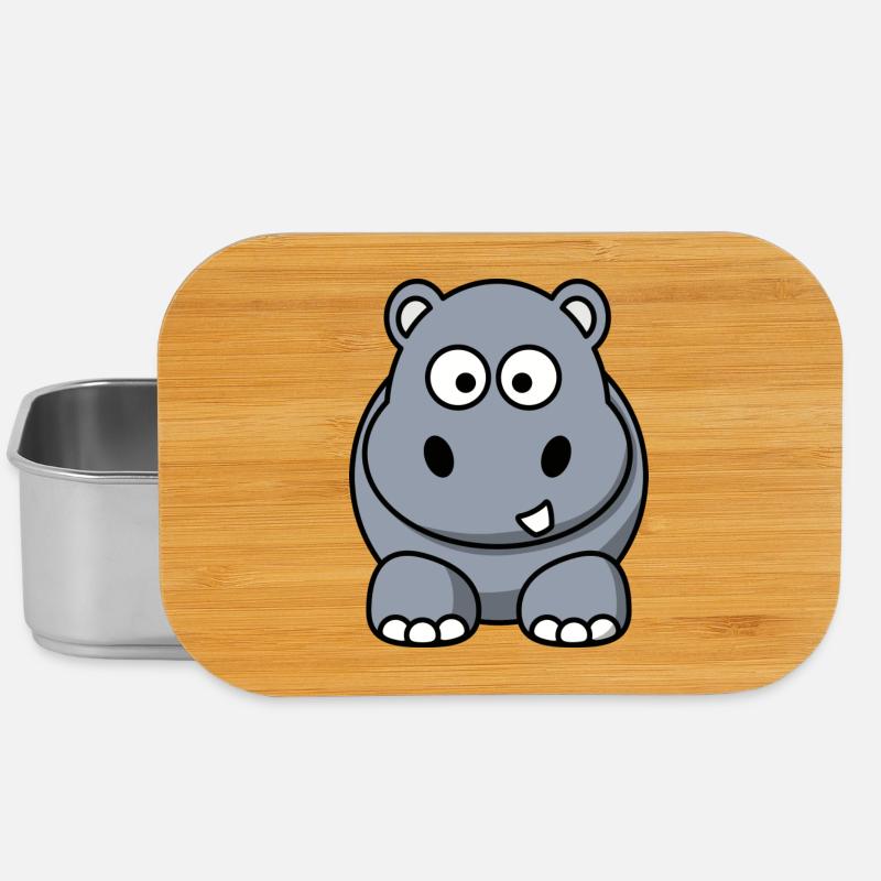 Hippo - Lunch Box - silver