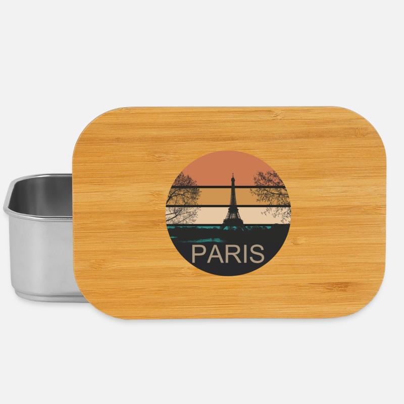 Paris Retro Design - Lunch Box - Silber
