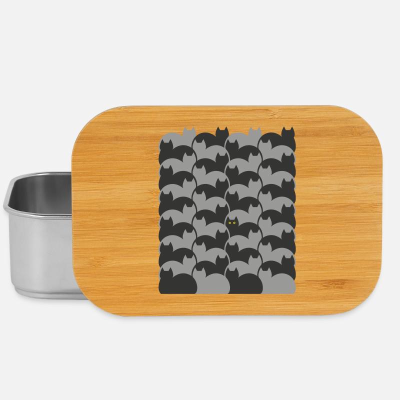 Escher Style Cats texture - Lunch Box - silver