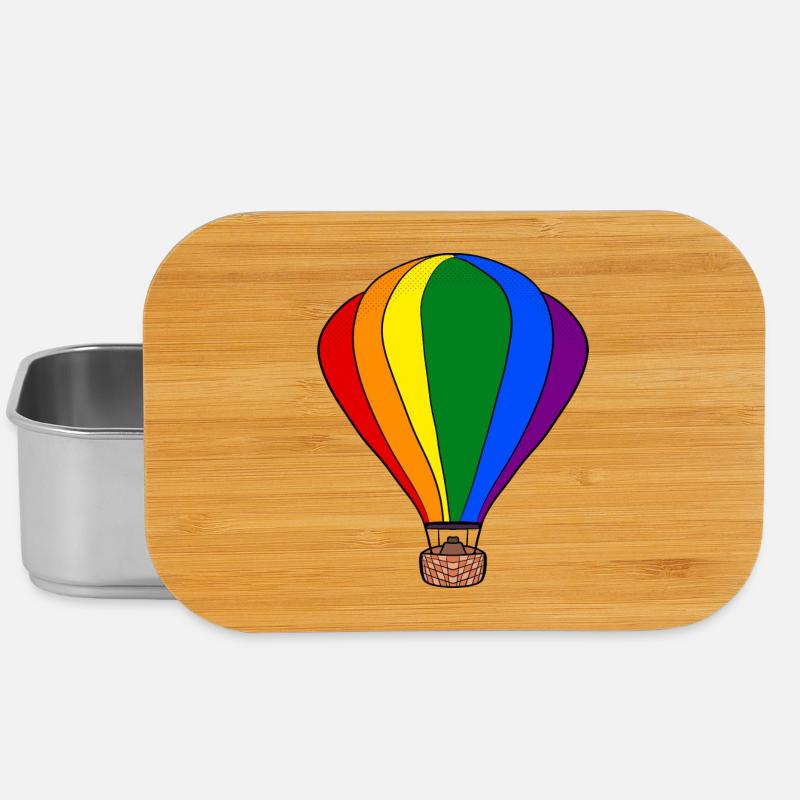 Regenbogen-Ballon - Lunch Box - Silber