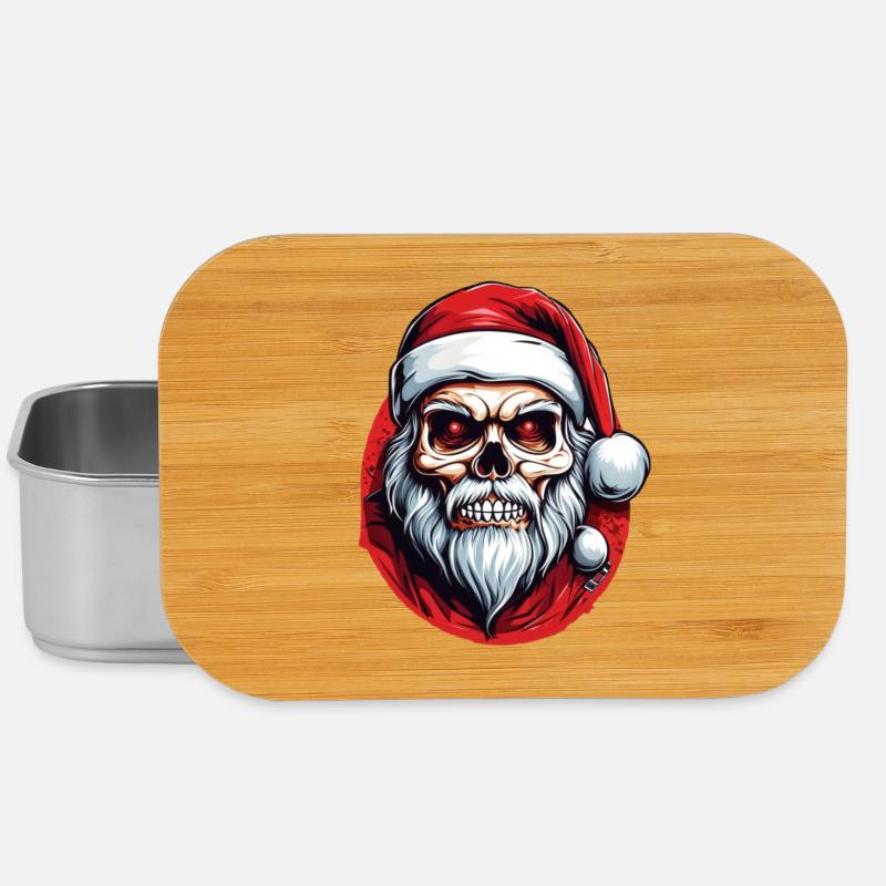 Totenkopf Weihnachtsmann - Lunch Box - Silber
