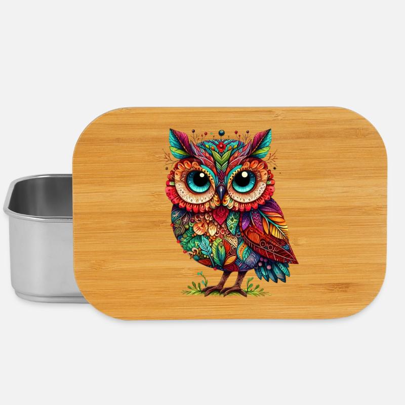 Eule - Lunch Box - Silber