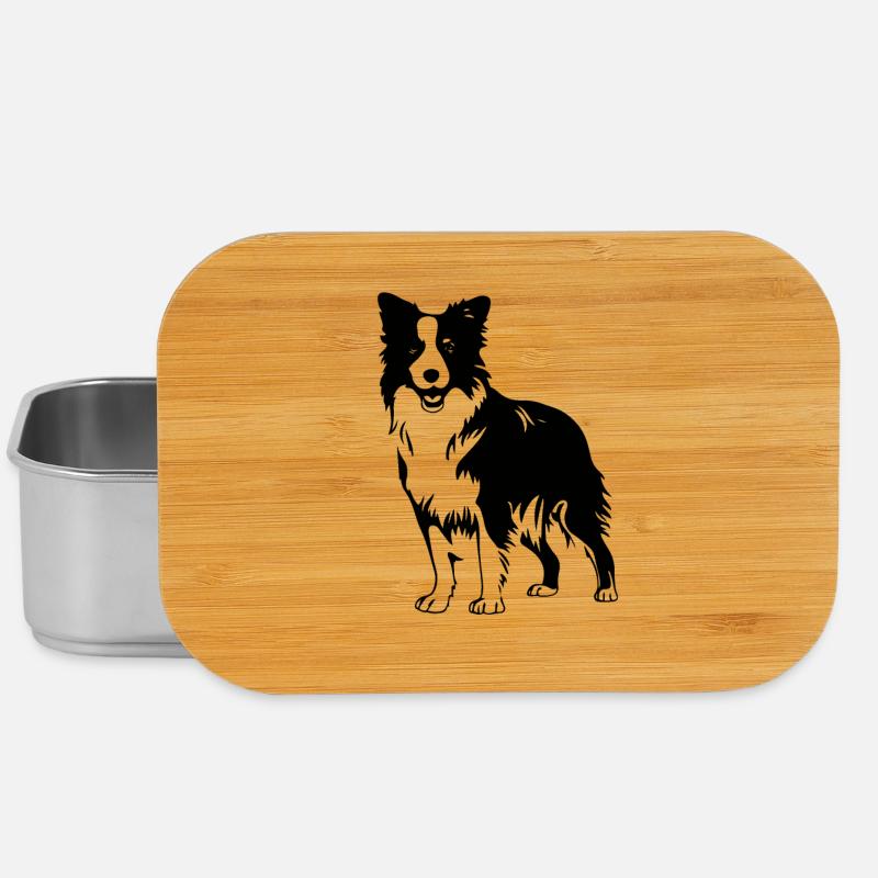 Border Collie - Lunch Box - Silber