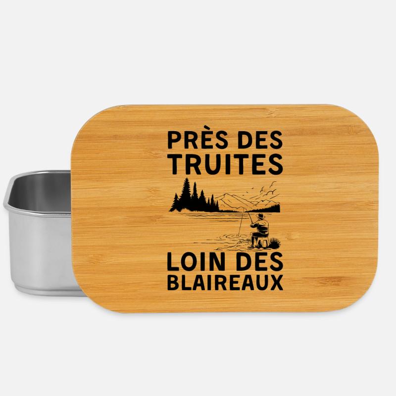Humour pêche truite - Boîte à goûter - argent