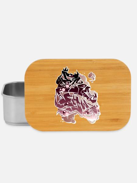 Drachen-Graffito Zusammenfassung - Lunch Box - Silber