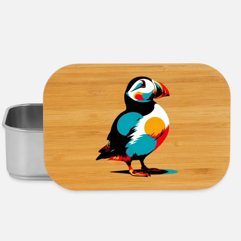 Papageitaucher - Lunch Box - Silber