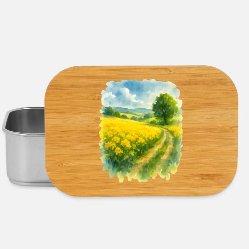 Paysage printanier avec champ de colza - Boîte à goûter - argent