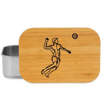 Joueur de beach-volley Dessin - Boîte à goûter - argent - Devant