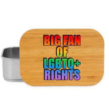 Grand fan des droits LGBTQ+ Rainbow - Boîte à goûter - argent - Devant
