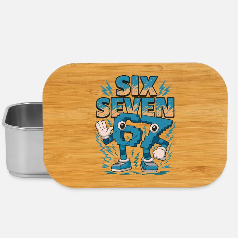 Six Seven 67 6-7 Viral Meme - Lunch Box - Silber