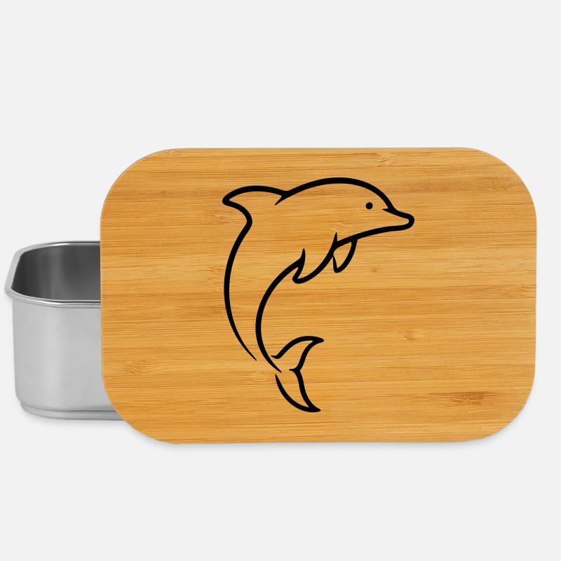 Delfin - Lunch Box - Silber