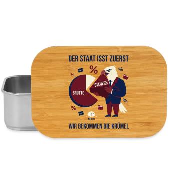 Der Staat isst zuerst - Lunch Box - Silber - Vorne