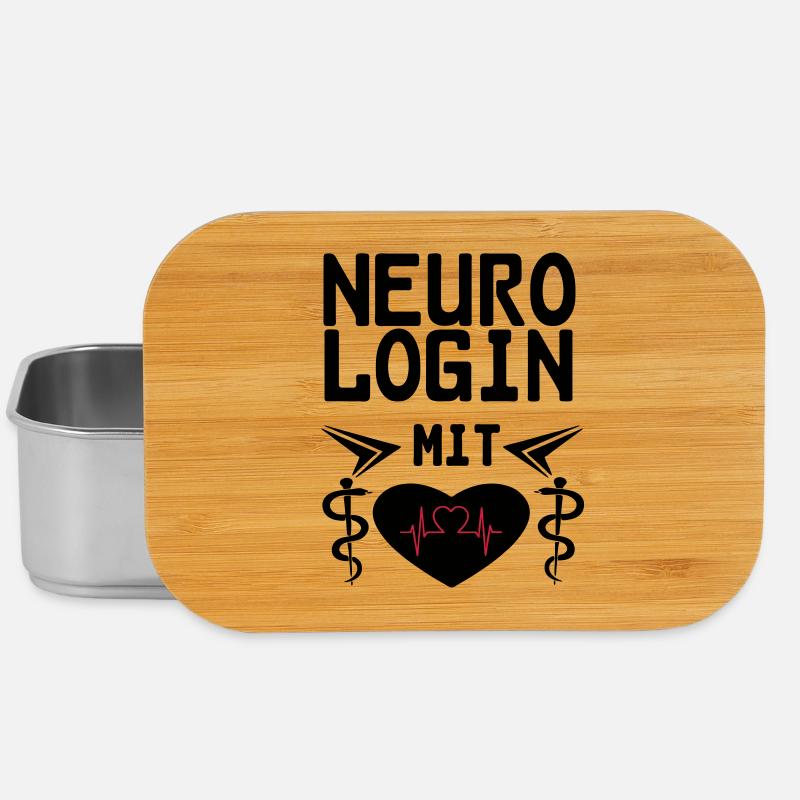 Neurologin mit Herz Geschenk - Lunch Box - Silber
