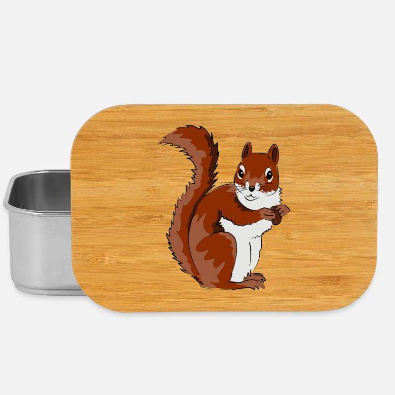 Niedliche Eichhörnchen Illustration - Lunch Box - Silber