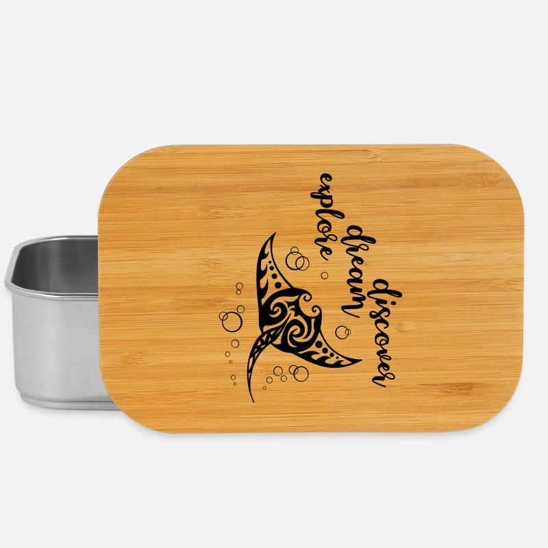 Explore Dream Discover - Manta - Lunch Box - Silber