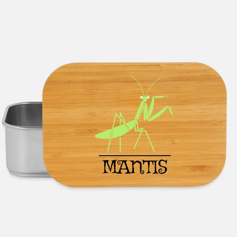 Mantis Gottesanbeterin Insekt Design - Lunch Box - Silber