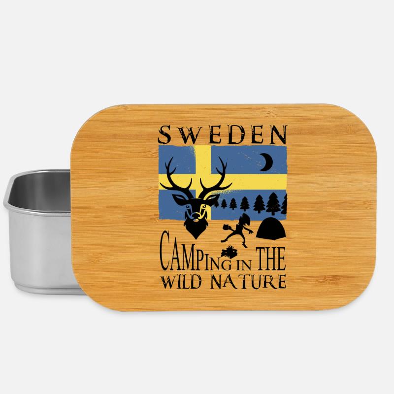 Camping in Schweden - Lunch Box - Silber
