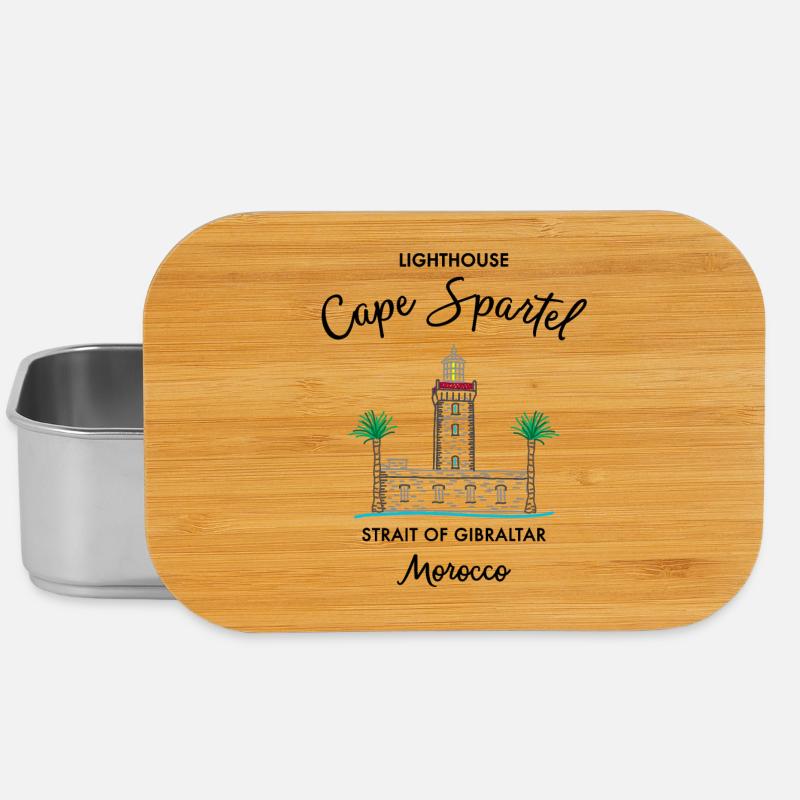 Morocco, Cape Spartel Lighthouse, Gibraltar - Lunch Box - silver