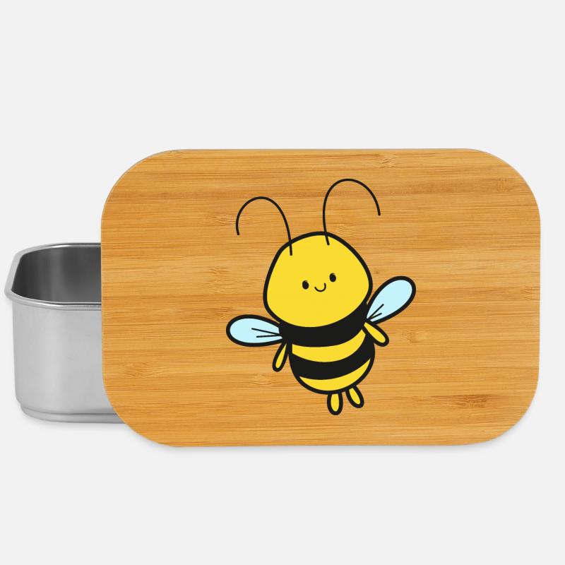 Biene - Lunch Box - Silber