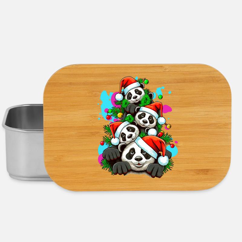 Festliche Panda-Feiertagsfeier - Lunch Box - Silber