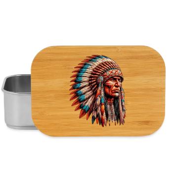 American Indian American Red Skin - Lunch Box - silver - Front